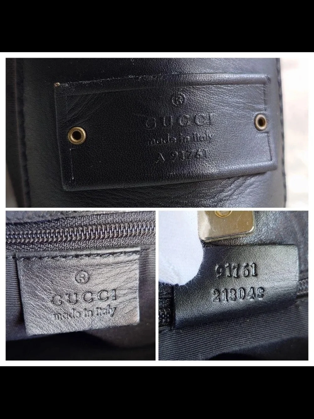 Gucci Black Signature Canvas Shoulder Bag